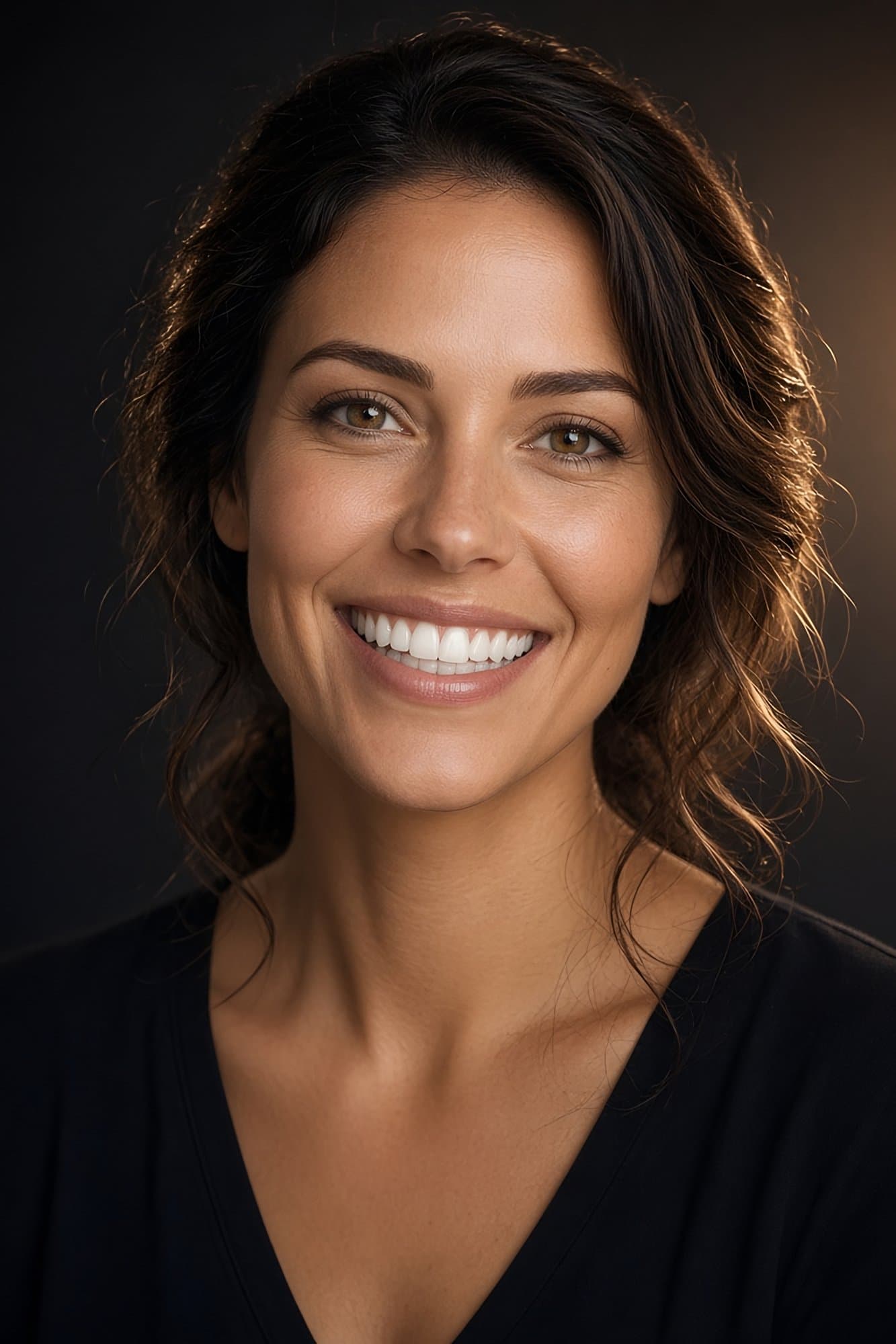 Sonrisa blanca y natural