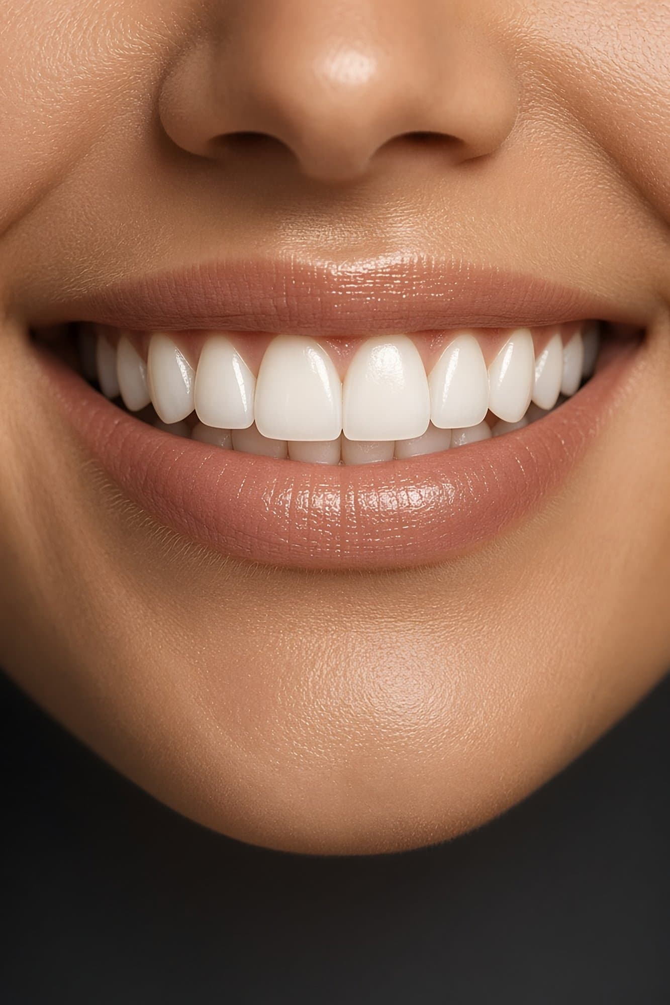 Sonrisa con carillas parejas y naturales